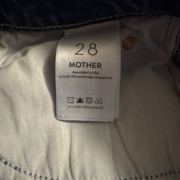 Mother Superior The Dutchie Short Fray Blue Denim Cutoff Shorts Size 28 - Picture 8 of 14